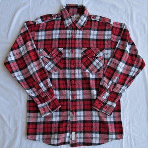 New & Rich Men's Flannel Shirt w/Epaulets Size Small